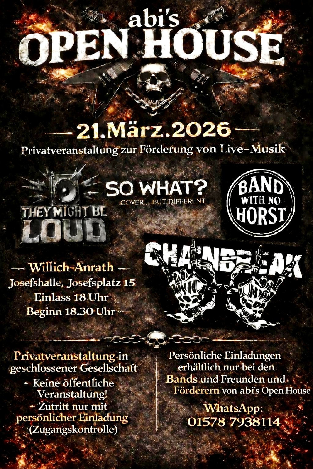 Abi’s Open House 2026 Plakat Abi’s Open House 2026 mit They might be Loud